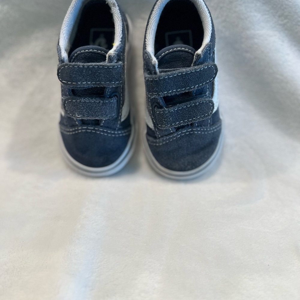 Kids Blue and Black Velcro Sneakers